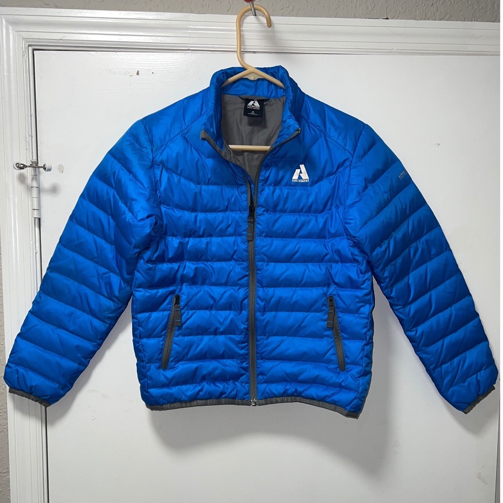 Eddie Bauer First Ascent Kids Blue Goose Down Puffer Jacket Size‎ M 10